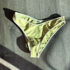 Montce Pale Yellow Bikini Bottom with Cream Trim